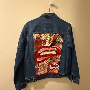 Custom, Patterned Denim Jacket